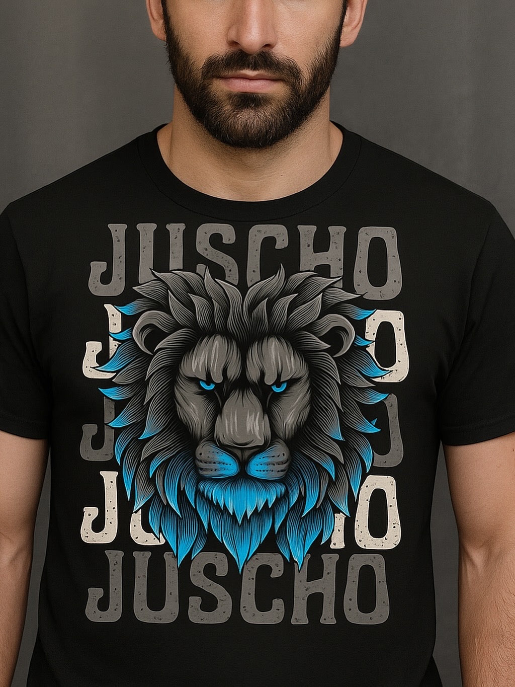 BLUE LION JUSCHO TEXT PRINT